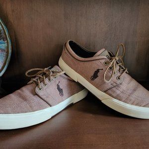 Polo Ralph Lauren Faxon Low Men's Brown Lace Up Casual Shoes Size US 8D